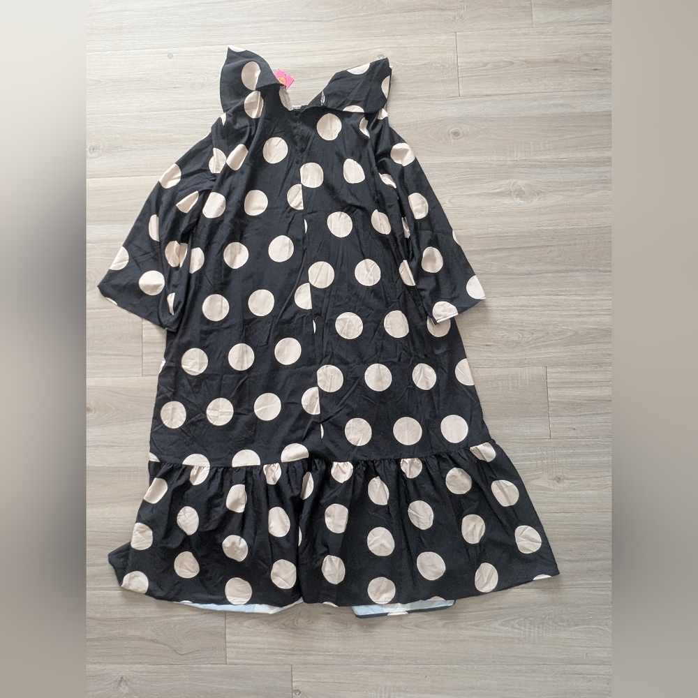 Dressed in LALA Black and White Polka Dot Maxi Dress - Picture 3 of 5
